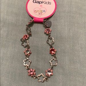 Charm it flower motif bracelet w/ crystals gift